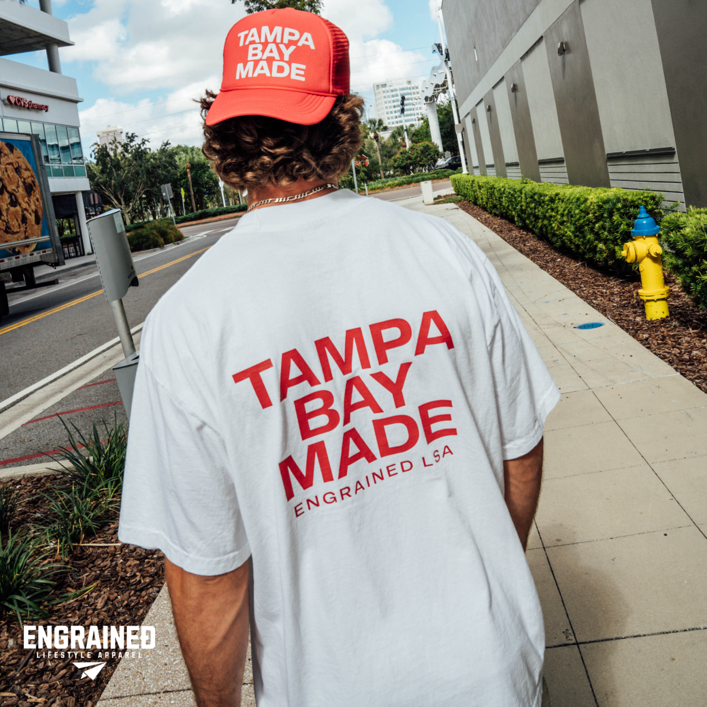 TBM Staple Tee (White/Red)