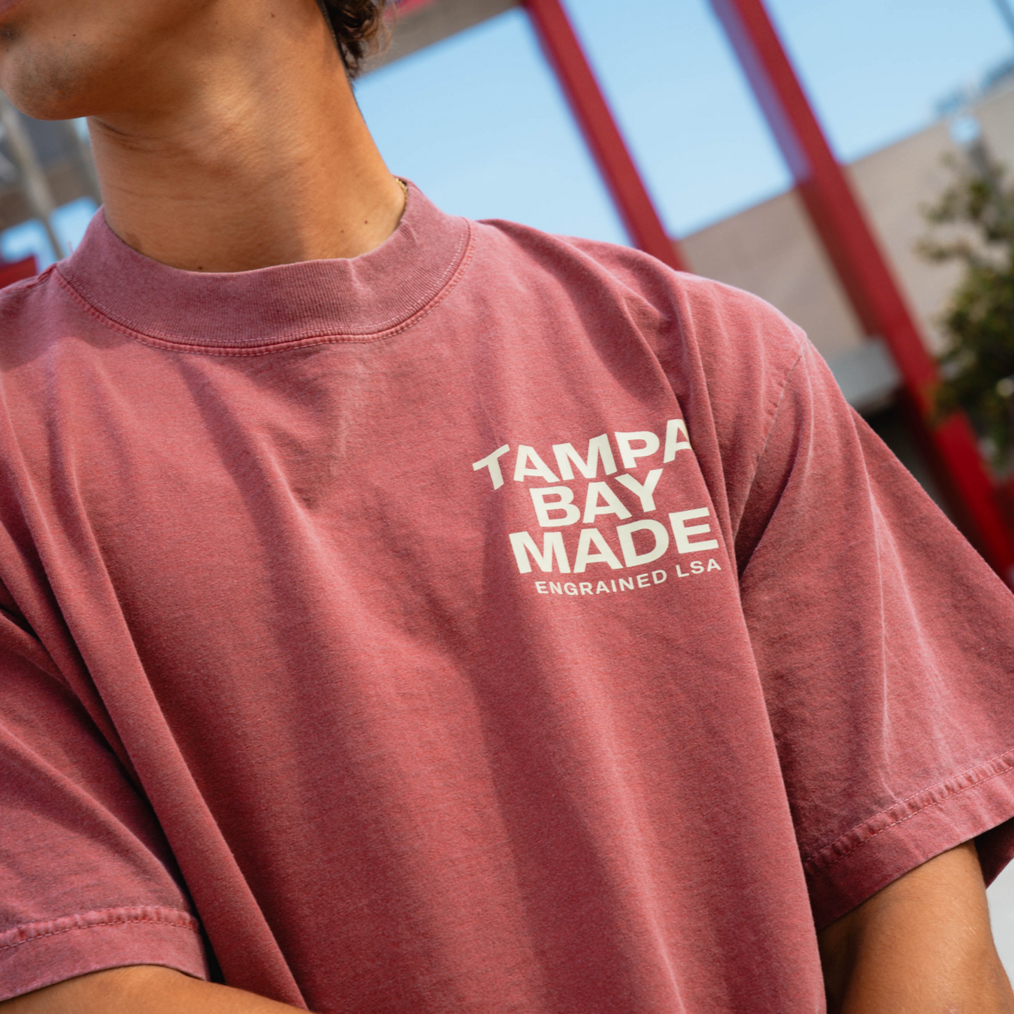 TBM Staple Tee (Washed Red/Cream)