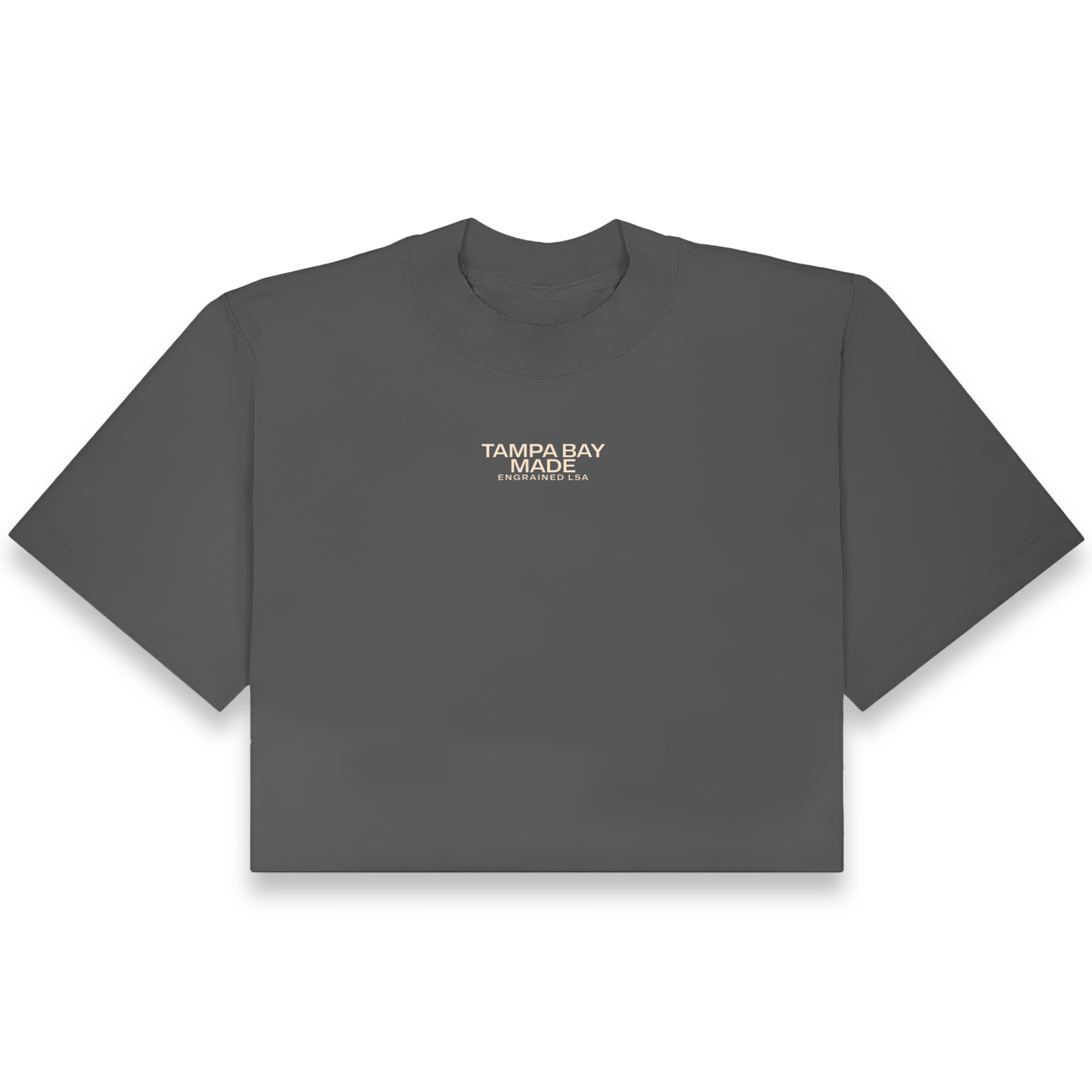 Tampa Bay Made Cropped Staple Tee (Grey)