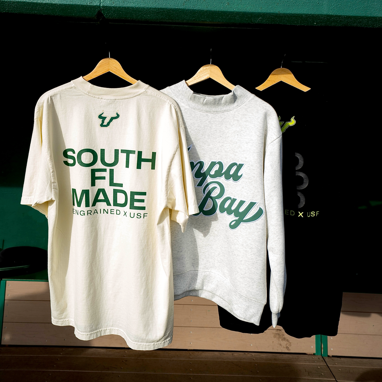 South Florida Made Staple Tee (Cream/Green)