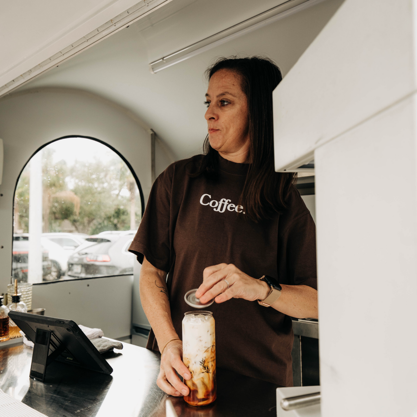 Engrained x Bean Wandering Coffee. Oversized Tee