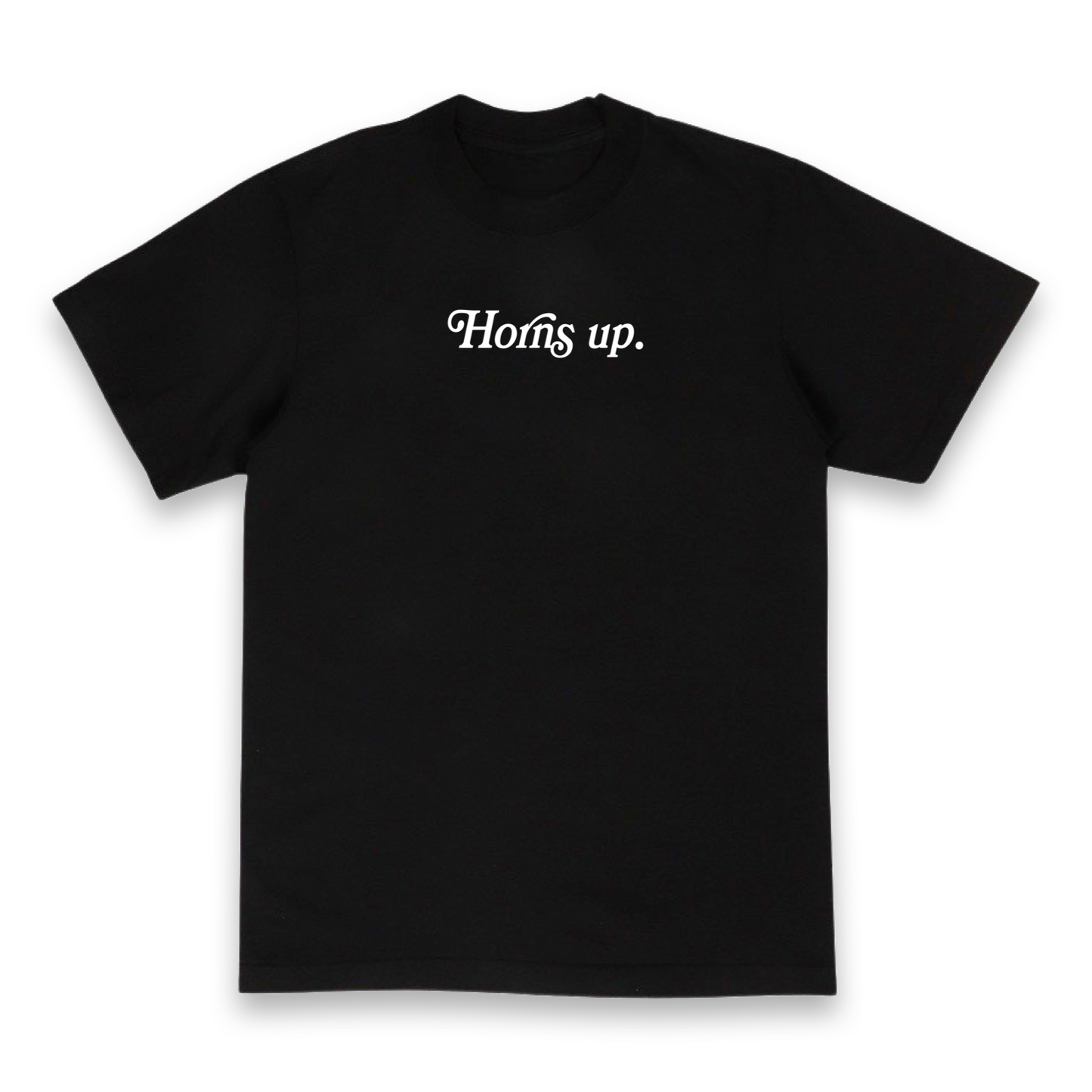 “Horns up.” Tee (Black)