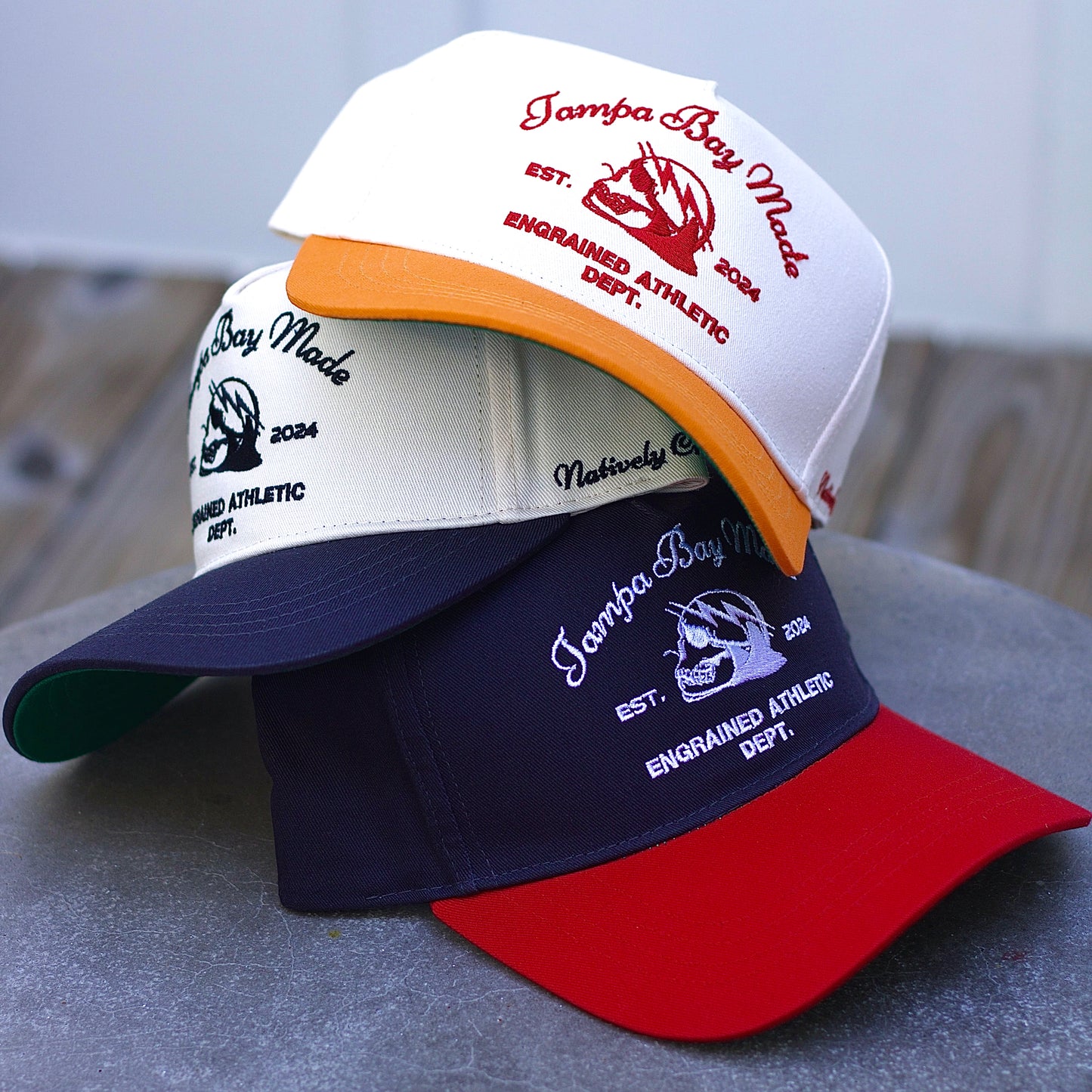 Tampa Bay Made Classic Snapback (Vintage Black/Red/White)