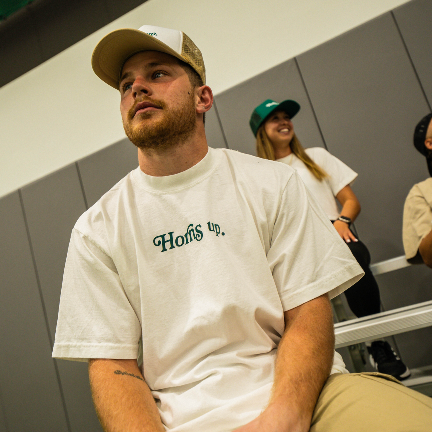 “Horns up.” Tee (White)