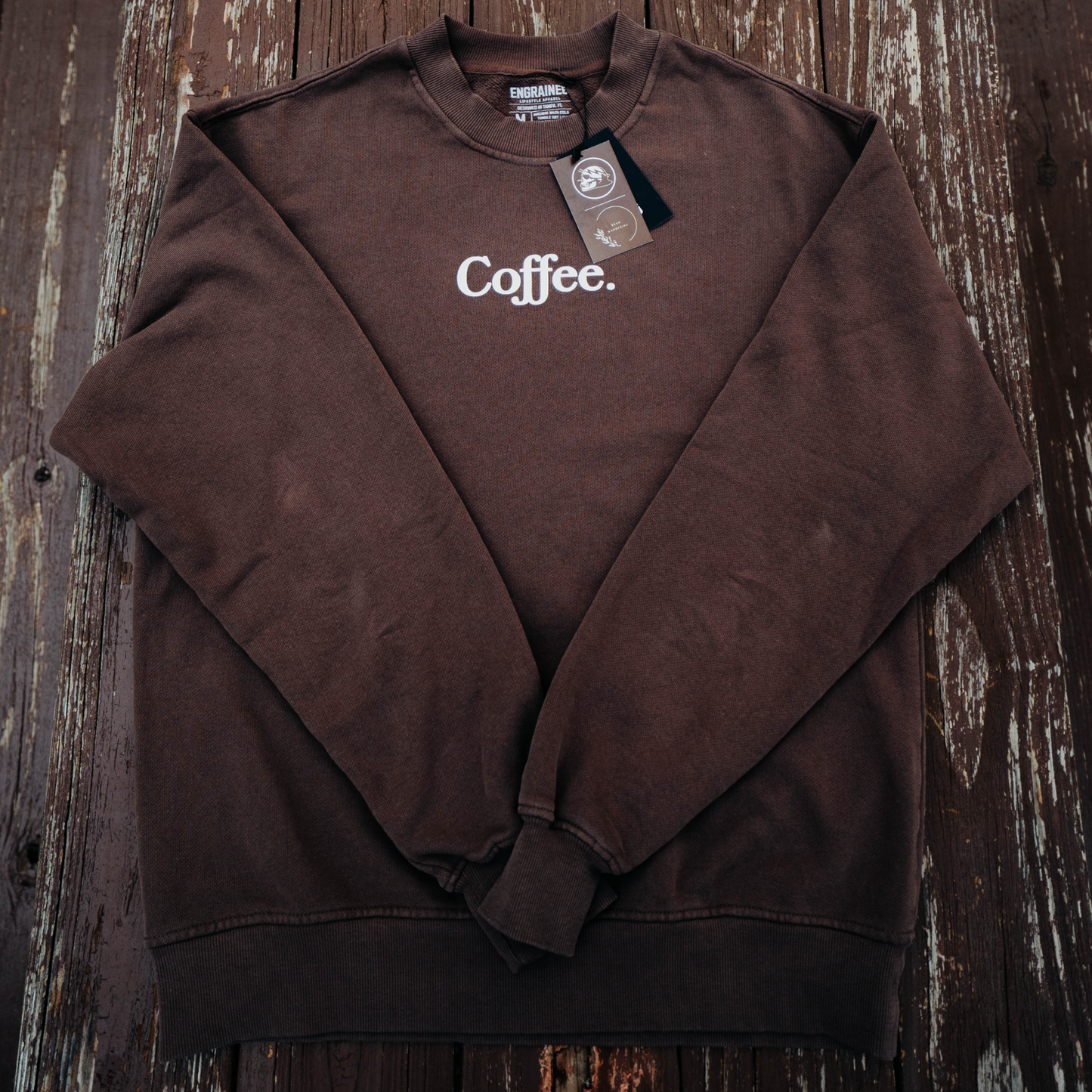 Engrained x Bean Wandering Coffee. Crewneck