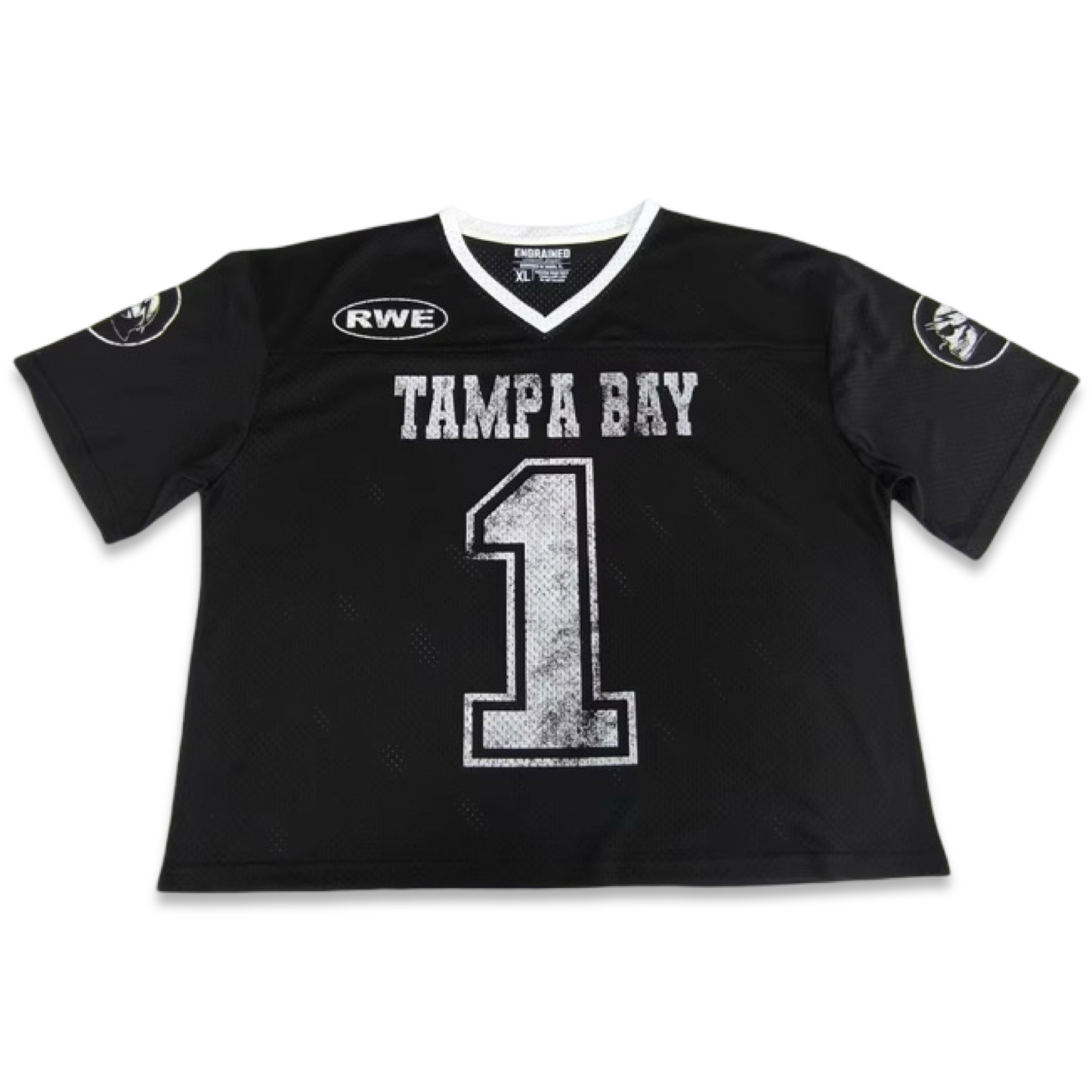Tampa Bay Made Vintage Cropped Jersey (Black)