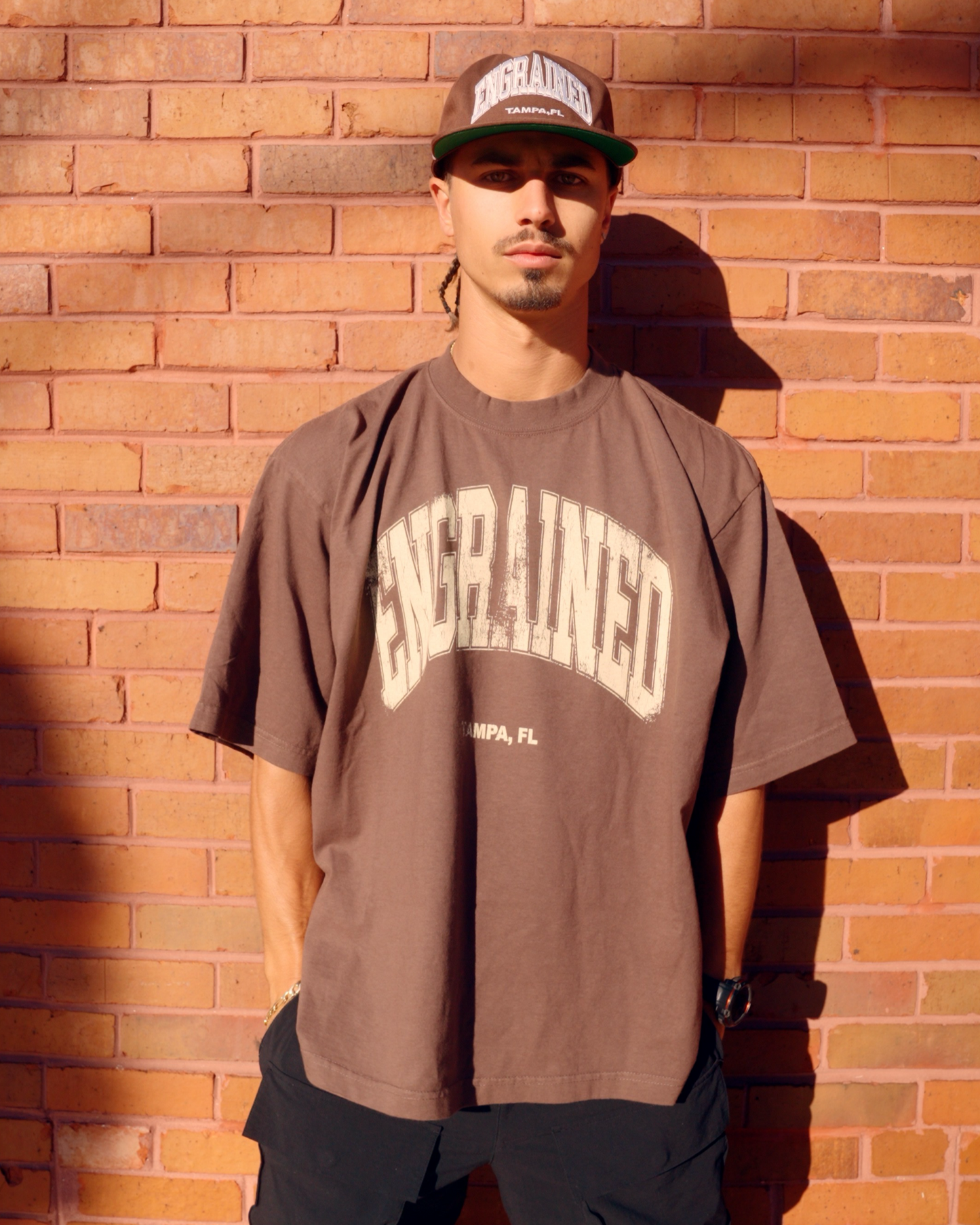 Engrained Origins Tee (Brown/Cream)