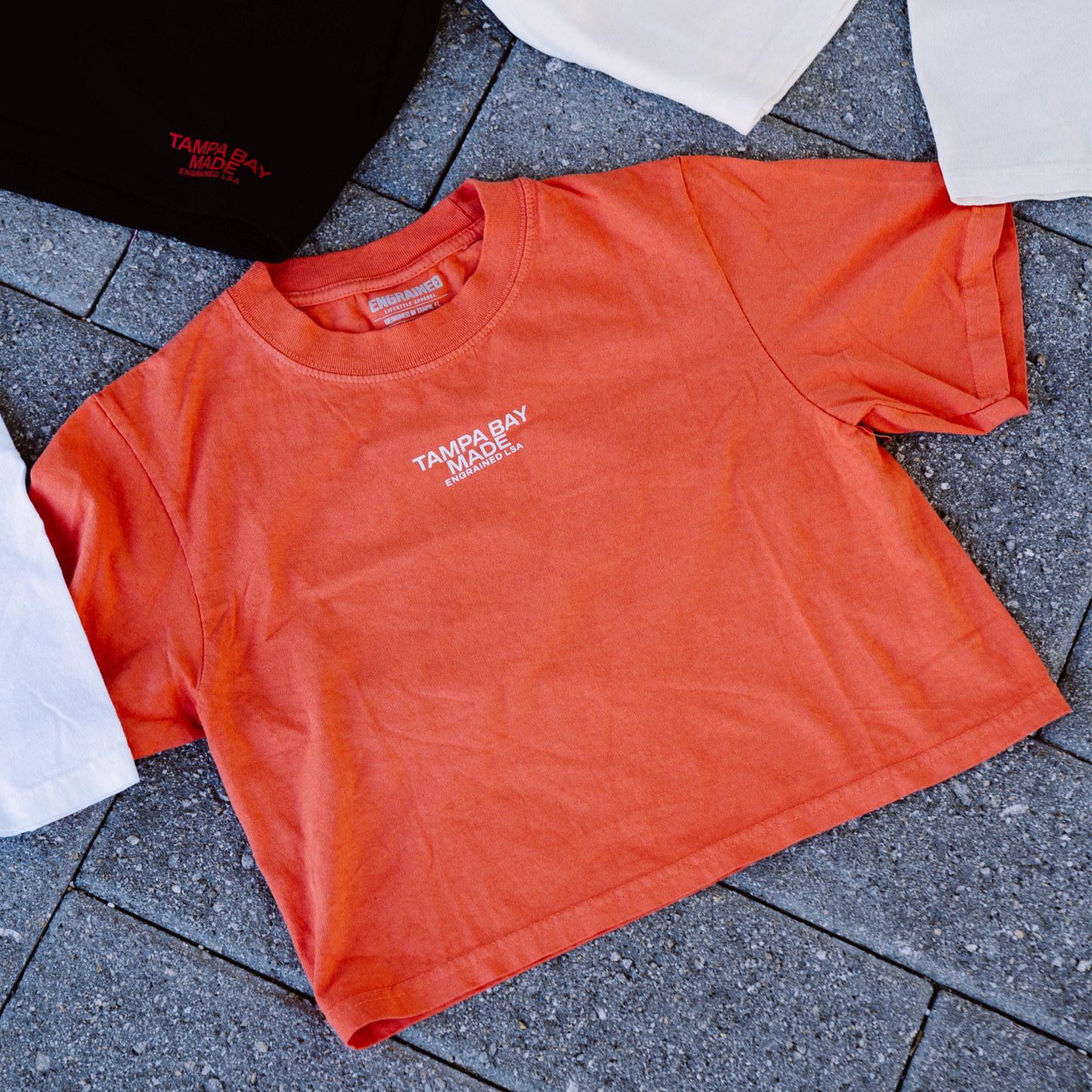 Women’s Cropped Staple Tee (Bright Peach)