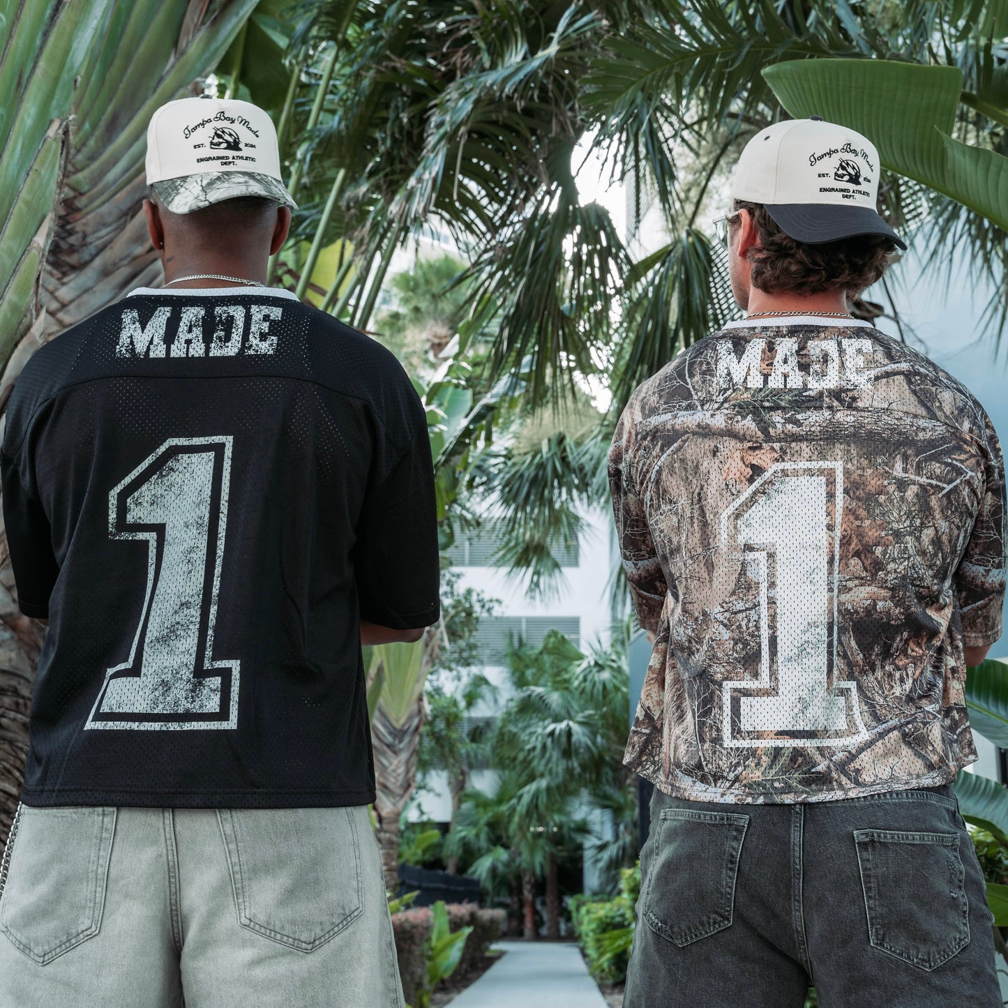 Tampa Bay Made Vintage Cropped Jersey (Black)