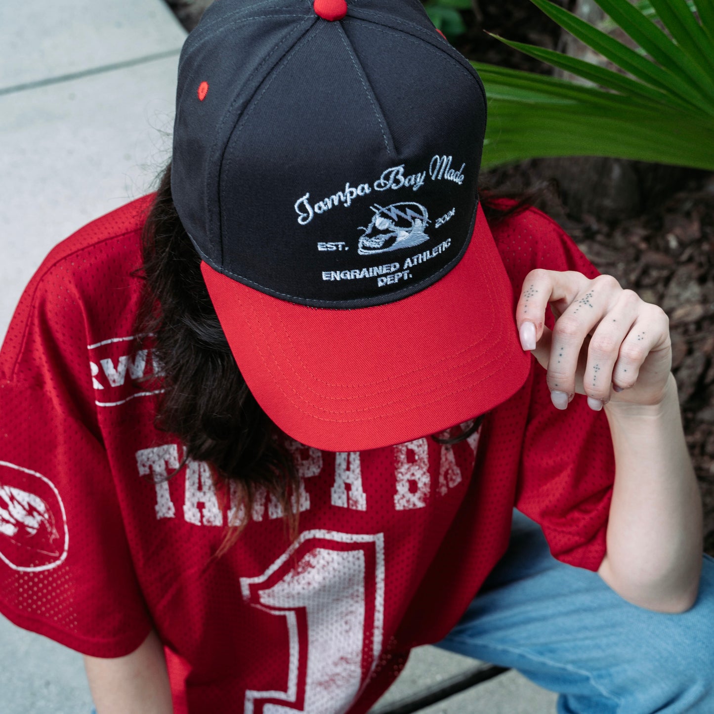 Tampa Bay Made Classic Snapback (Vintage Black/Red/White)