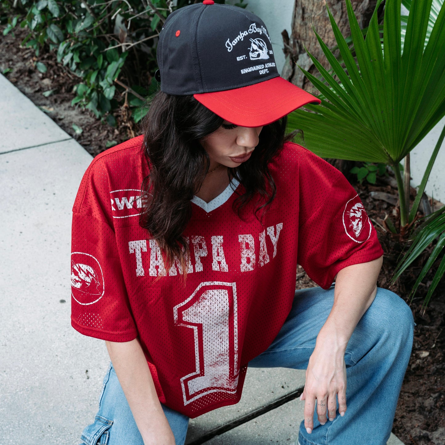 Tampa Bay Made Vintage Cropped Jersey (Red)
