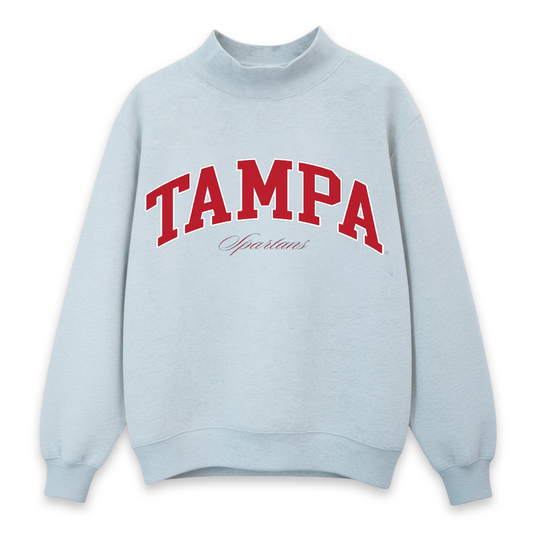 Tampa Spartans Varsity Mockneck (Heather Gray/Red/White)