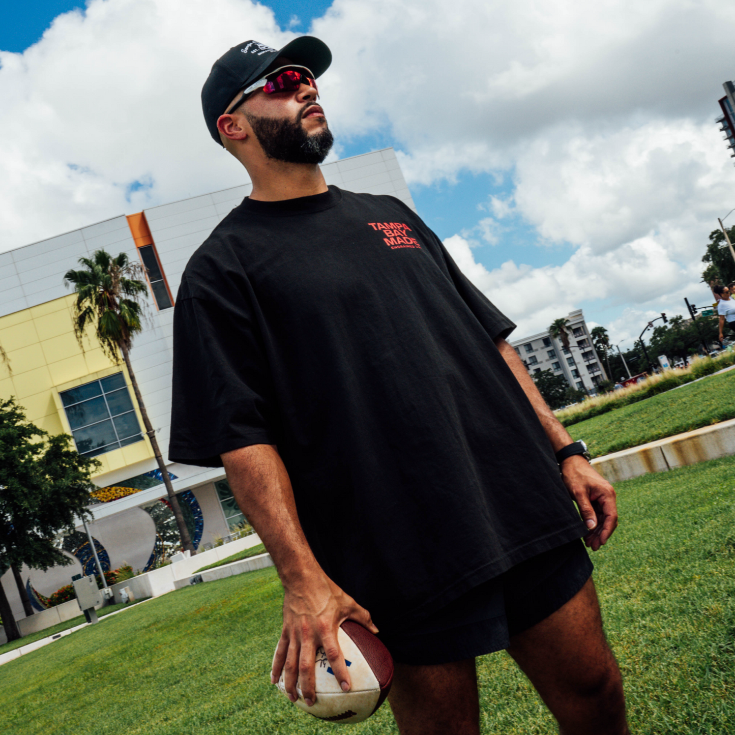 TBM Staple Tee (Black/Bright Red)