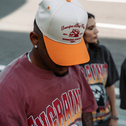 Tampa Bay Made Classic Snapback (Cream/Orange/Red)