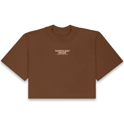 Women’s Cropped Staple Tee (Brown)