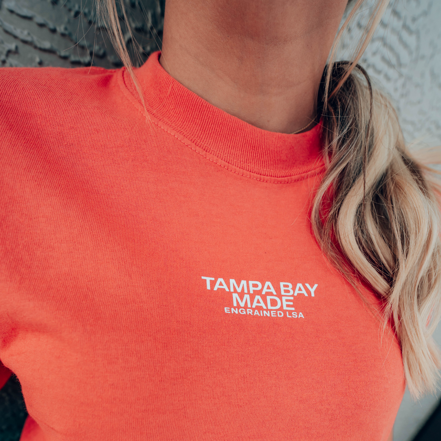 Women’s Cropped Staple Tee (Bright Peach)