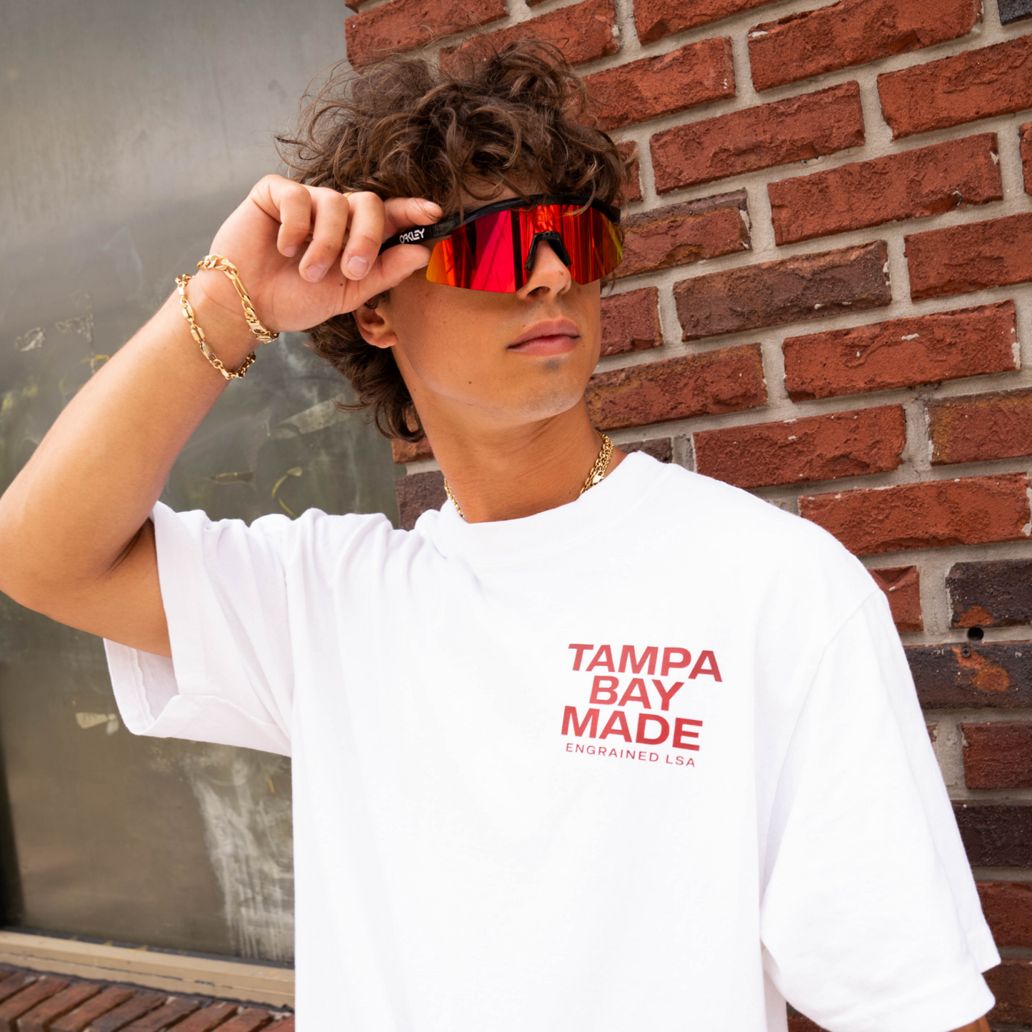 TBM Staple Tee (White/Red)