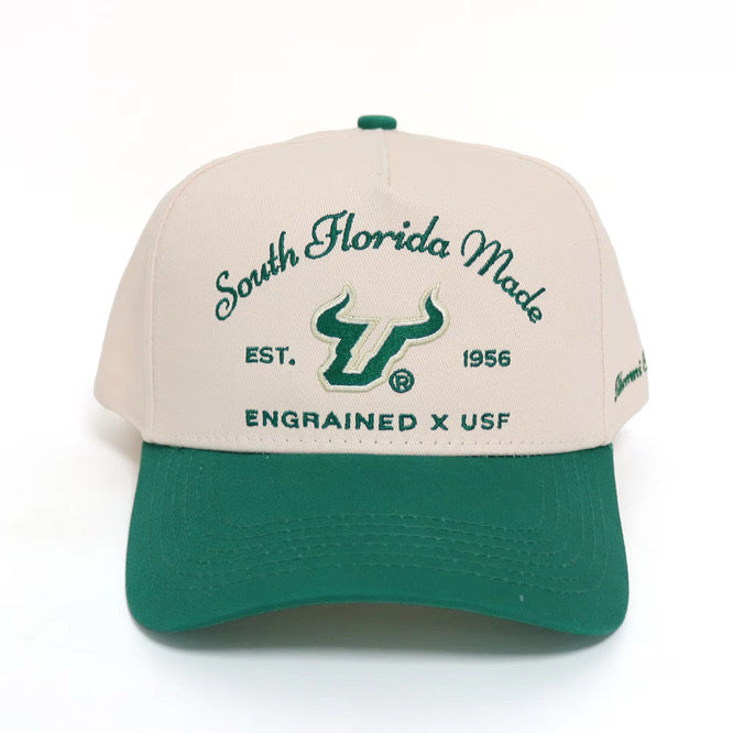 South Florida Made Classic SnapBack (Cream/Green)