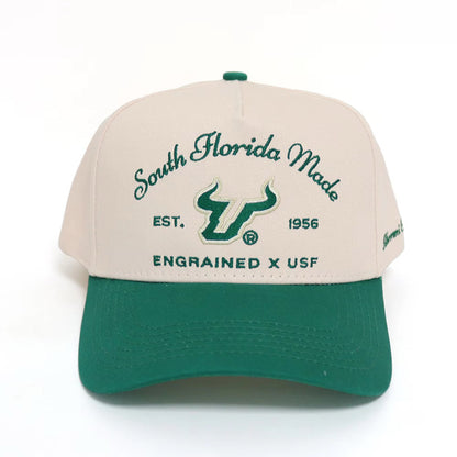 South Florida Made Classic SnapBack (Cream/Green)