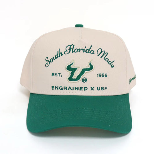 South Florida Made Classic SnapBack (Cream/Green)