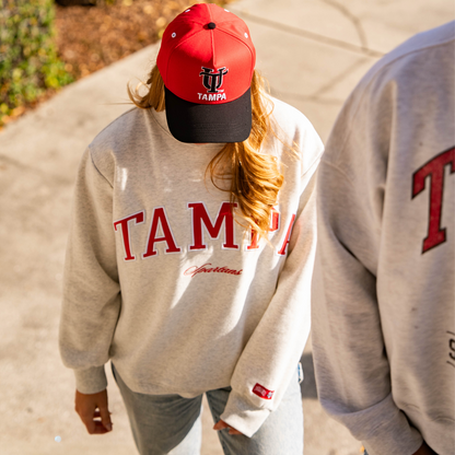 Tampa Spartans Varsity Mockneck (Heather Gray/Red/White)