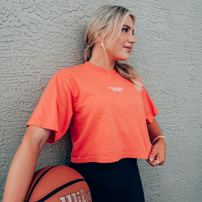 Women’s Cropped Staple Tee (Bright Peach)