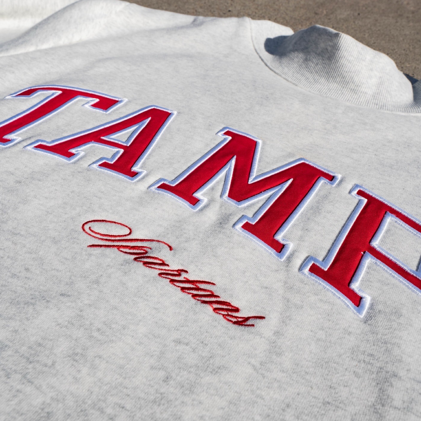 Tampa Spartans Varsity Mockneck (Heather Gray/Red/White)