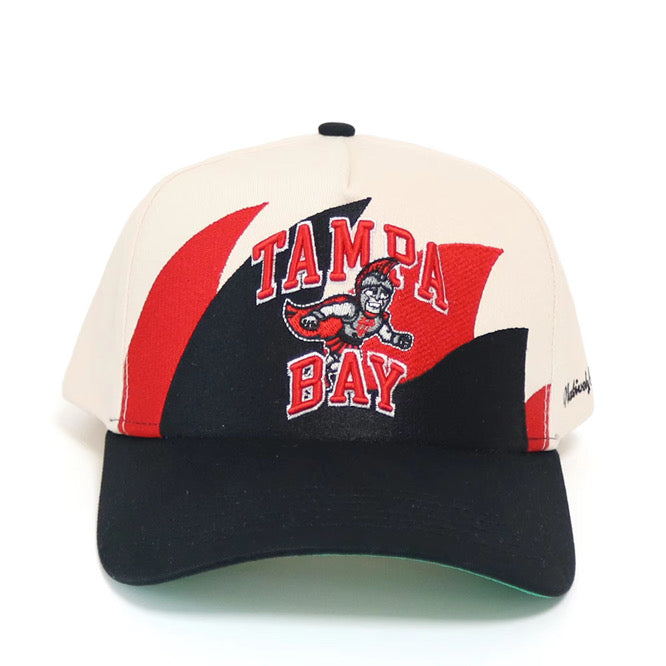 Tampa Bay SPARTY Runner Vintage Wave Snapback (Cream/Black/Red)