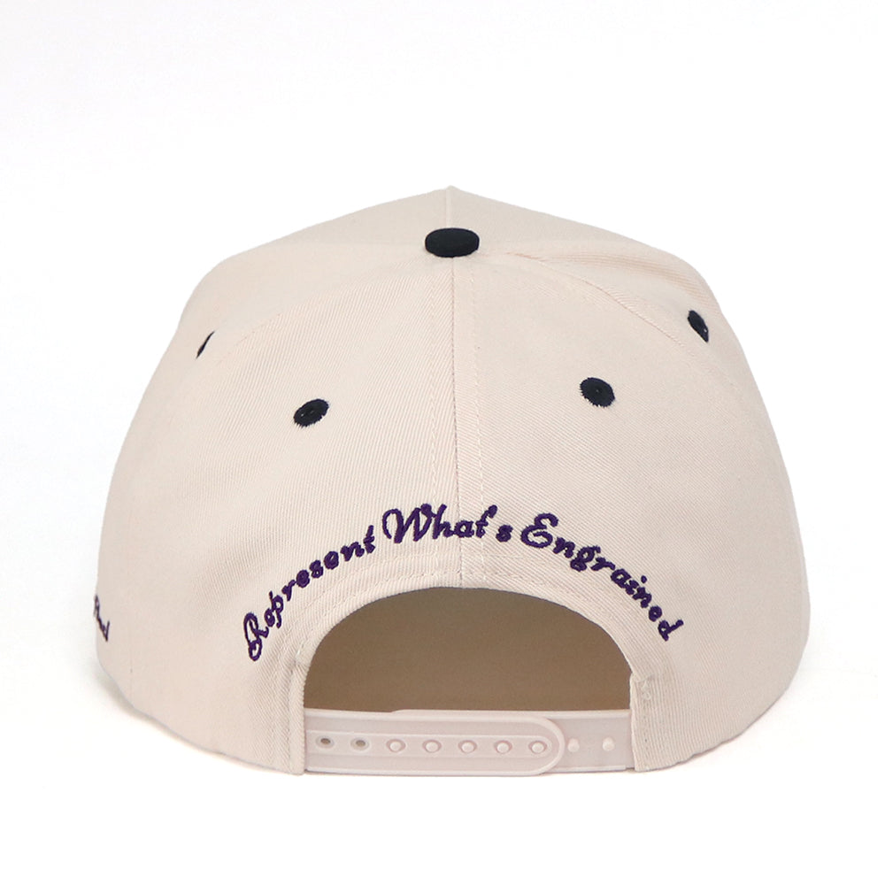 Vintage Wave BIG3 Logo (Cream/Purple/Black)