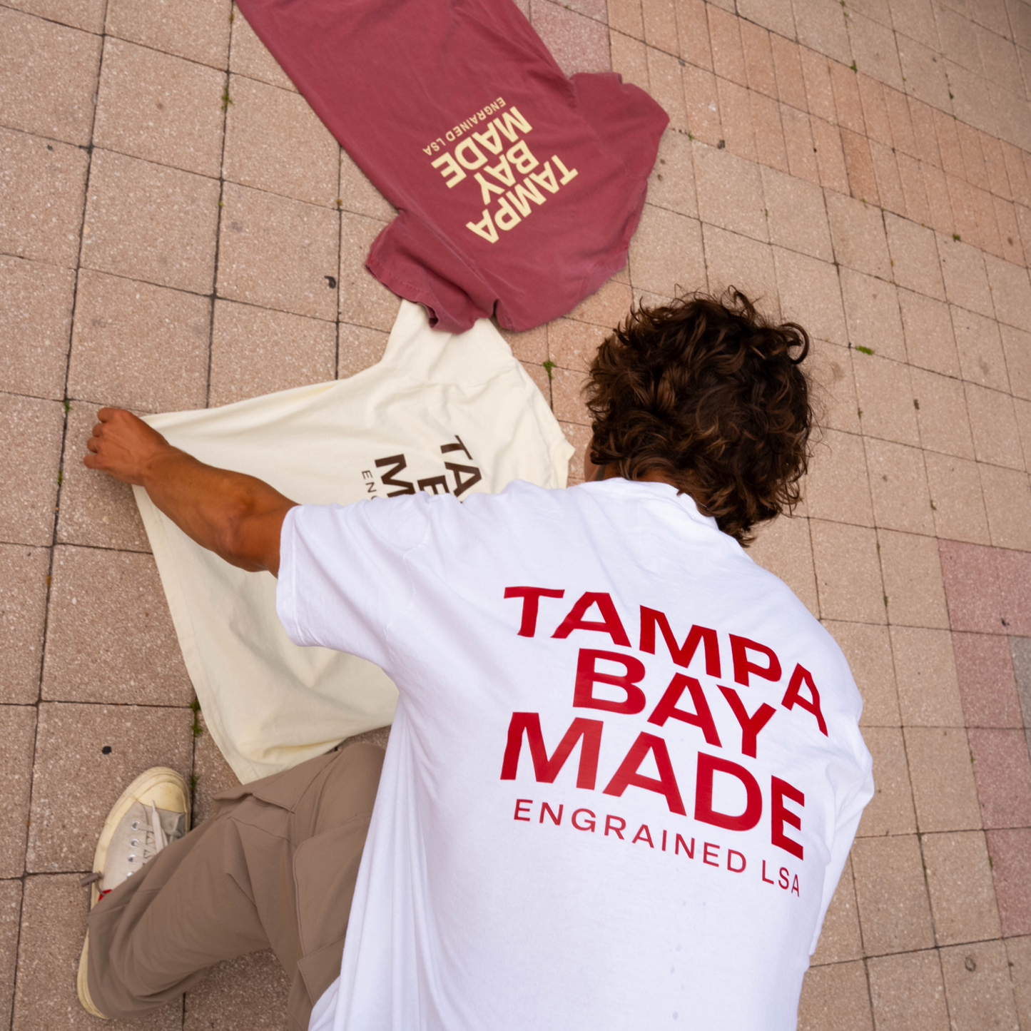 TBM Staple Tee (White/Red)