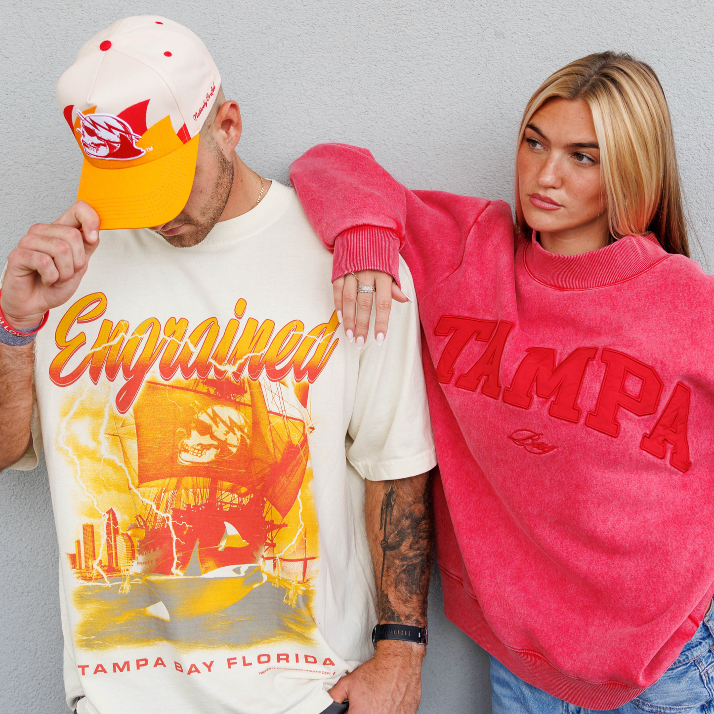 Vintage Wave BIG3 Logo (Cream/Creamsicle/Red)
