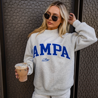 Tampa Bay Varsity Mockneck (Heather Gray/Royal/ White)