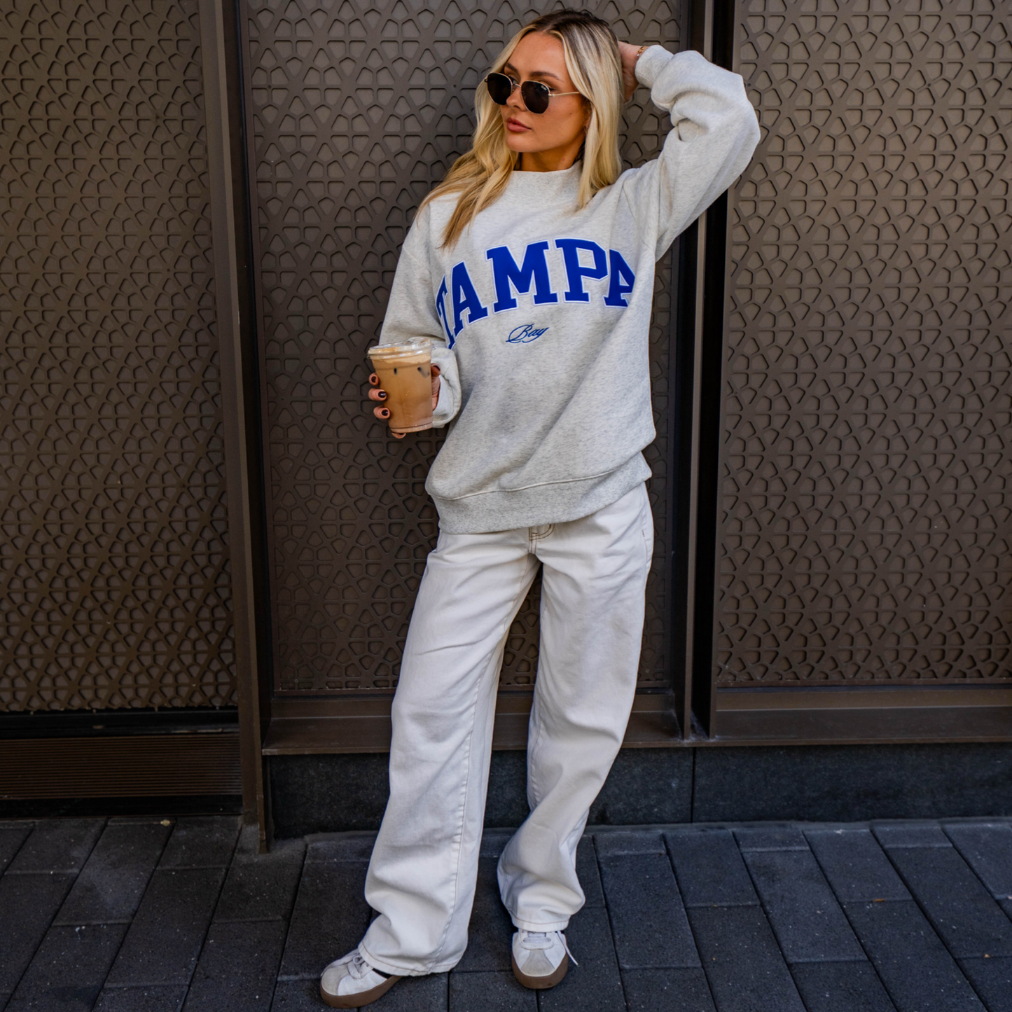 Tampa Bay Varsity Mockneck (Heather Gray/Royal/ White)