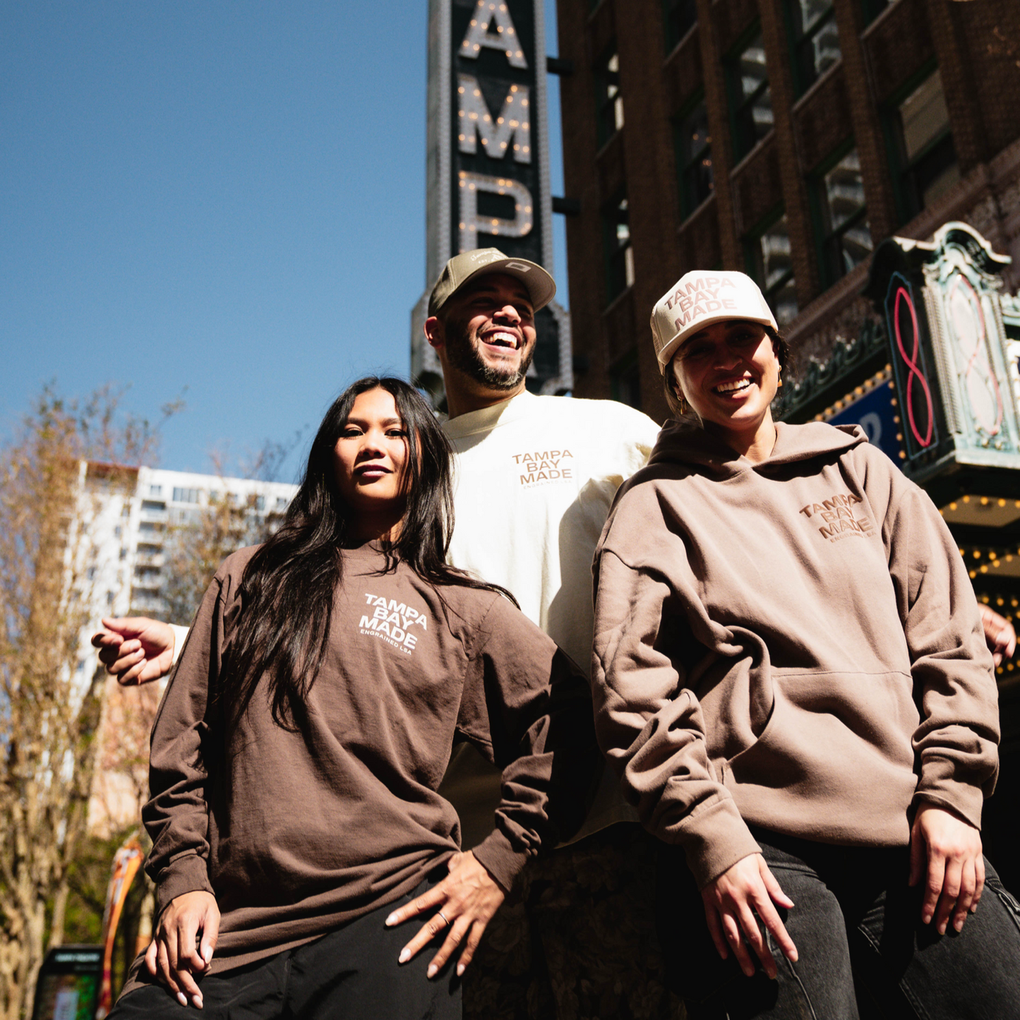 TBM Staple Tee L/S (Brown/Cream)