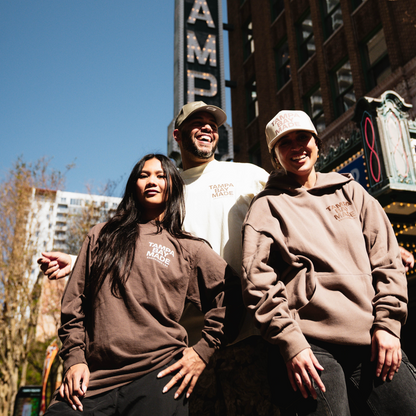 TBM Staple Tee L/S (Brown/Cream)