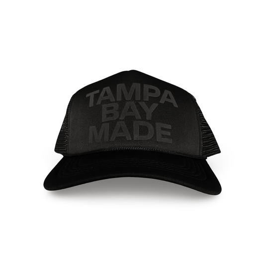 TBM Puff Print Foam Trucker (Black/Black)