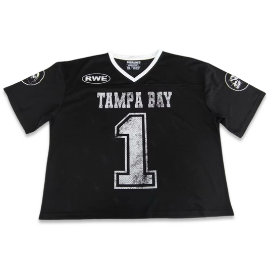 Tampa Bay Made Vintage Cropped Jersey (Black)