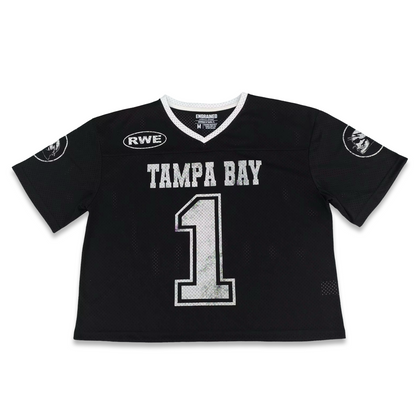 Tampa Bay Made Vintage Cropped Jersey (Black)