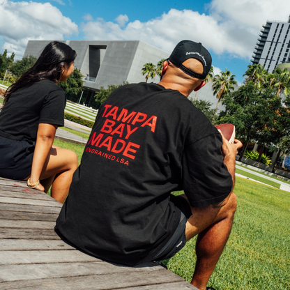 TBM Staple Tee (Black/Bright Red)