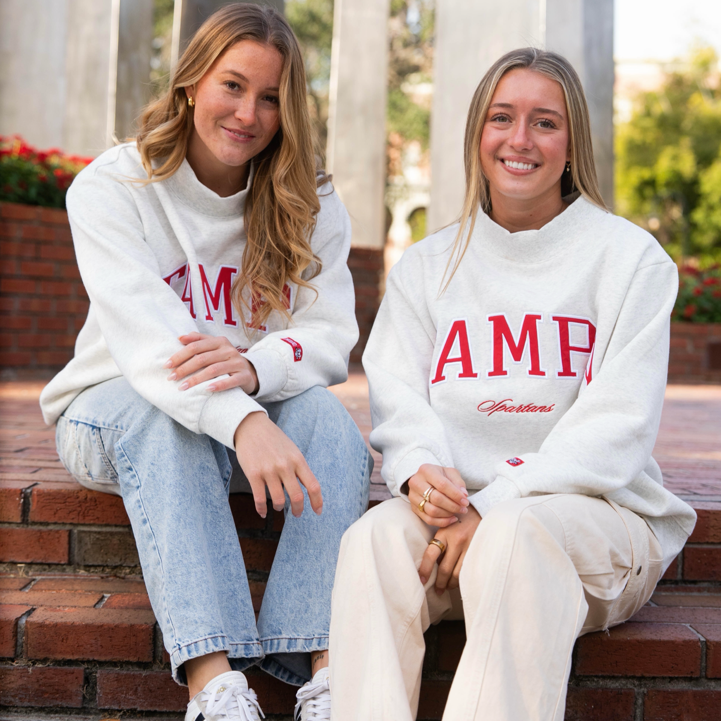 Tampa Spartans Varsity Mockneck (Heather Gray/Red/White)