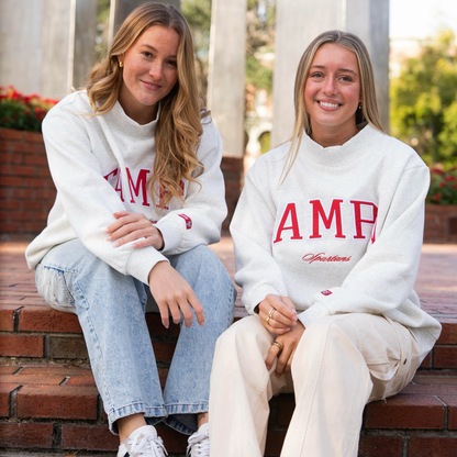 Tampa Spartans Varsity Mockneck (Heather Gray/Red/White)