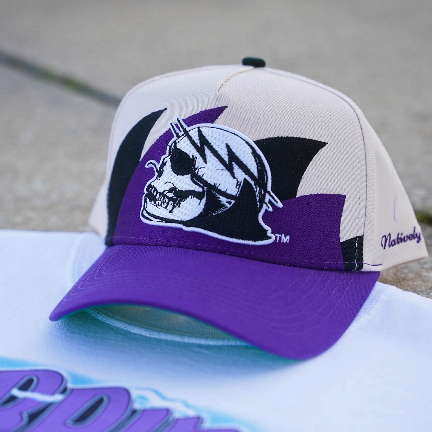 Vintage Wave BIG3 Logo (Cream/Purple/Black)