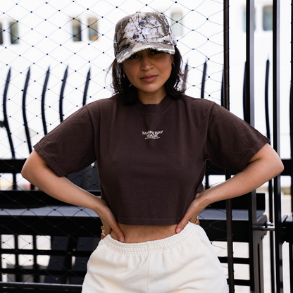 Tampa Bay Made Cropped Staple Tee (Brown)
