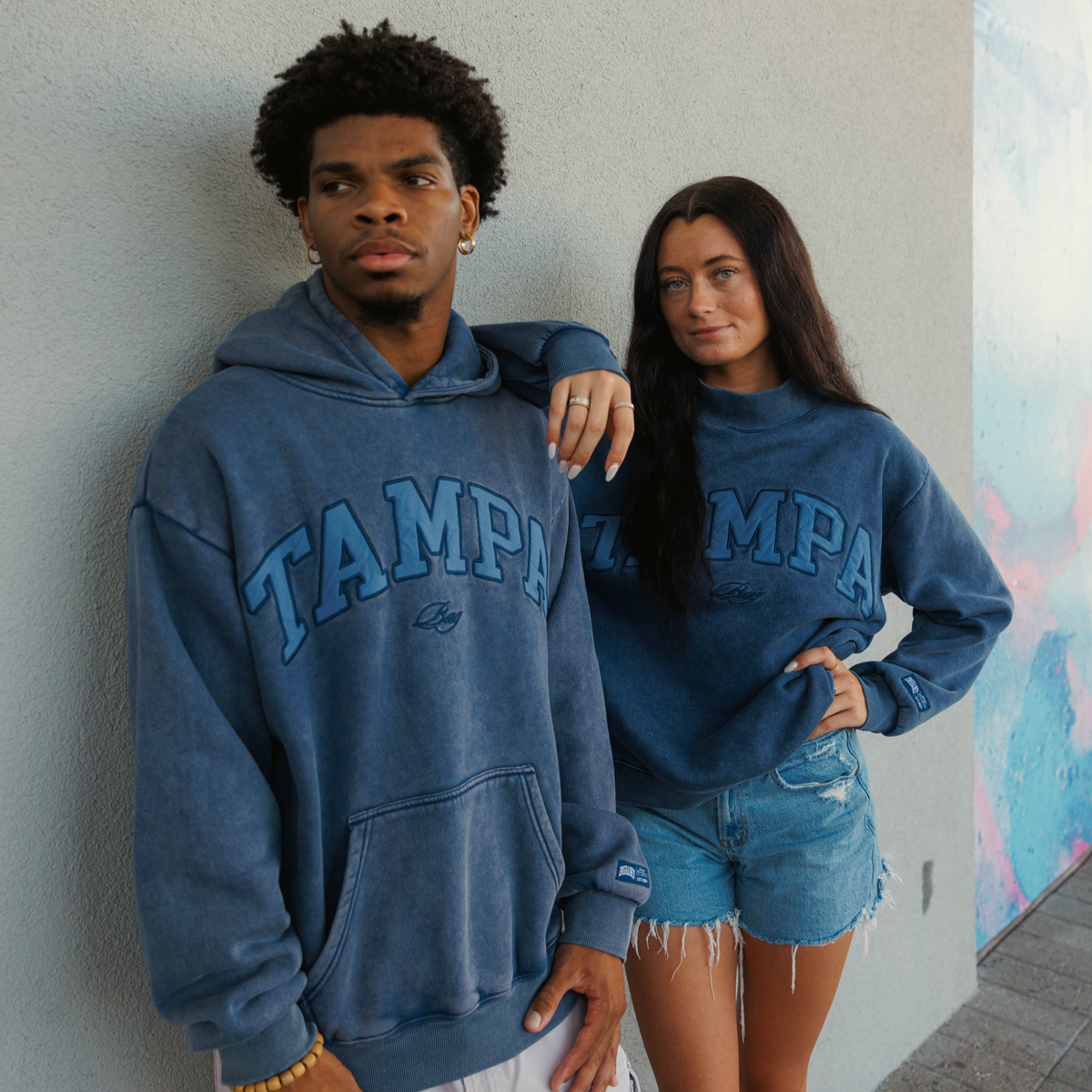Tampa Bay Varsity Mockneck (Vintage Blue)