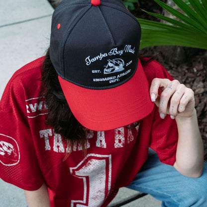 Tampa Bay Made Classic Snapback (Vintage Black/Red/White)